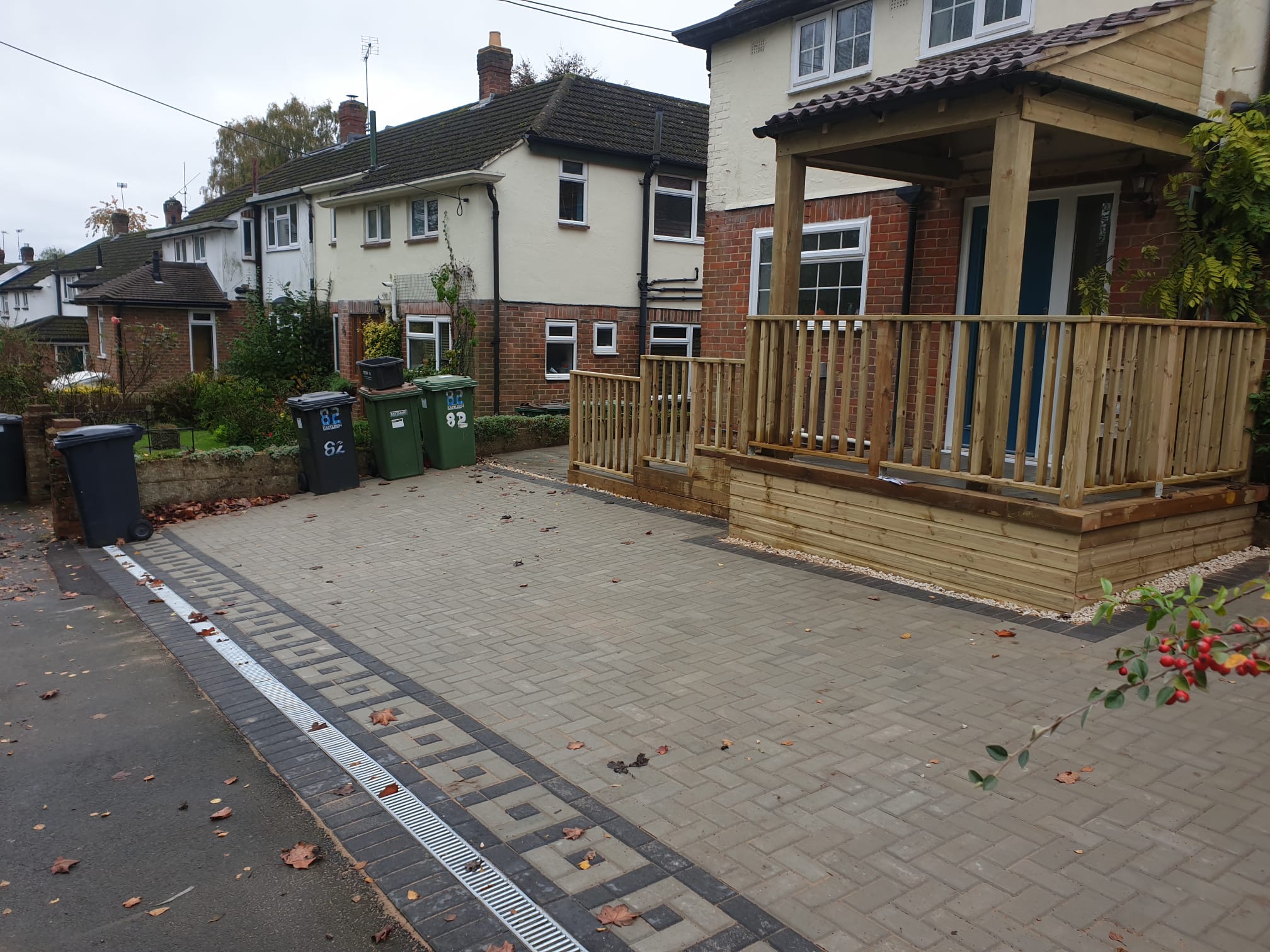 Block paving installation